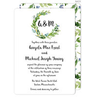 Arched Green Swag Invitations