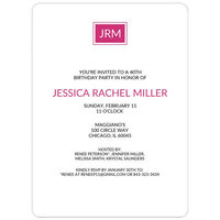 Square Initials Invitations