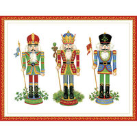 Embossed Foil Nutcrackers Holiday Cards