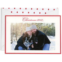 Red Christmas 2017 Foldover Photo Holiday Cards