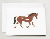 Brushstroke Horse Boxed Folded Note Cards
