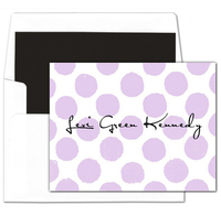 Lavender Dot Foldover Note Cards
