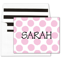 Pink Dot Foldover Note Cards