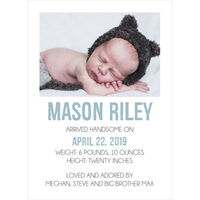 Oh Boy Photo Birth Announcements