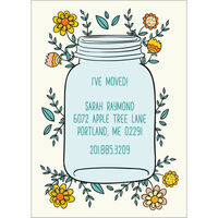 Country Mason Jar Moving Announcements