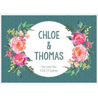 Rose Swags Wedding Announcements