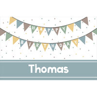 Blue Birthday Banner Placemats