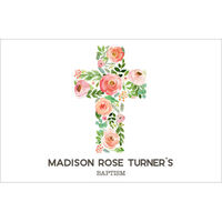 Peach Floral Cross Placemats