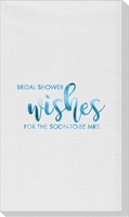Bridal Shower Wishes Linen Like Guest Towels
