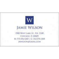 Initial Block Letterpress Contact Cards