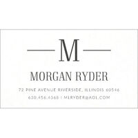 Modern Initial Letterpress Contact Cards