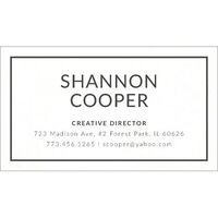 Bold Frame Letterpress Contact Cards