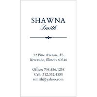 Vertical Elegant Script Business Cards - Raised Ink