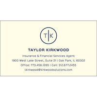 Circle Initials Contact Cards - Raised Ink