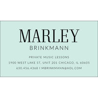 Modern Name Business Cards - Raised Ink