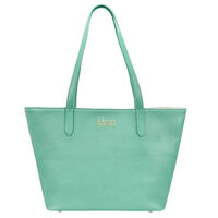 Personalized Robin's Egg Cassie Leather Travel Tote Bag