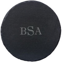 Your Choice of Design Charcoal 11-inch Round Slate Serving Board