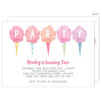 Cotton Candy Invitations