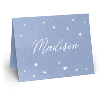 Scattered Daisies Folded Shimmer Note Cards