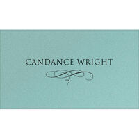 Ornate Scroll Double Sided Shimmer Contact Cards