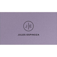 Circle Initials Double Sided Shimmer Contact Cards