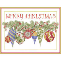 Embossed Ornaments Holiday Cards