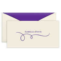 Swirl Folded Monarch Cards - Raised Ink