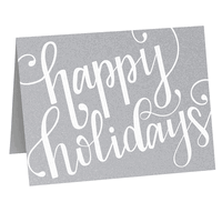 Happy Holidays Folded Shimmer Holiday Cards