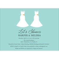 Blue Future Mrs. and Mrs. Couples Shower Invitations