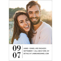 Stacked Date Photo Save the Date Cards