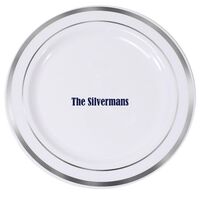Your Name Premium Banded Plastic Plates