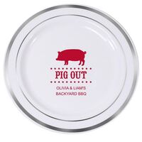 BBQ Pig Premium Banded Plastic Plates
