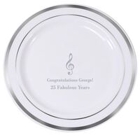 Treble Clef Premium Banded Plastic Plates