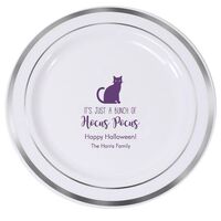 It's A Bunch of Hocus Pocus Premium Banded Plastic Plates