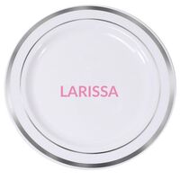 Big Bold Name Premium Banded Plastic Plates