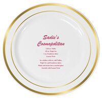 A Lot of Text Premium Banded Plastic Plates