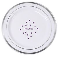 Confetti Dot Party Premium Banded Plastic Plates