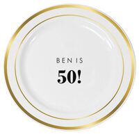 Big Year Printed Premium Banded Plastic Plates