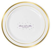 Sweet Little Stars Premium Banded Plastic Plates