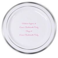 Whatever Happens Party Premium Banded Plastic Plates