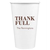 Thank Full Paper Coffee Cups