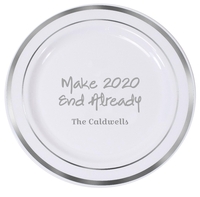 Studio Make 2020 End Already Premium Banded Plastic Plates