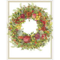 Jeweled Fruits Wreath Holiday Cards