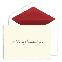 Ecru Deckled Edge Foldover Note Cards