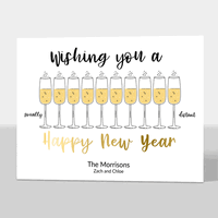 Socially Distance Foil New Year Cards