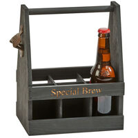 Black 6 Bottle Beverage Caddy