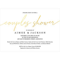 Chic Foil Couples Shower Invitations