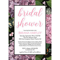 Hydrangea Frame Bridal Shower Invitations
