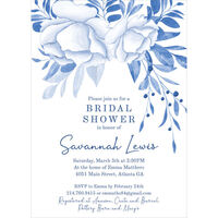 Blue Rose Vine Invitations