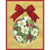 Rose and Holly Ornament Holiday Cards
